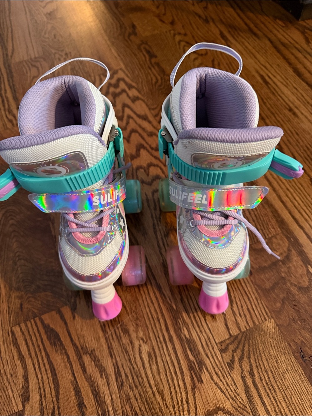 Sulifeel- kids Roller Skates - Turquoise & Lavender size S EU 28-31